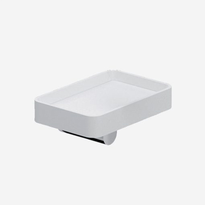 Webert Living Мыльница с керамической чашей, настенная, цвет: никель LV500101345