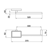 Webert Living Полотенцедержатель с мыльницей, цвет: черный матовый/белый LV501601560