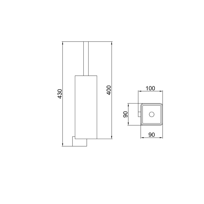 Webert Living Ершик для унитаза, настенного монтажа, цвет: никель LV501301345