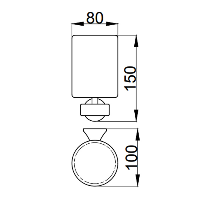 Webert Opera Стакан для зубных щеток подвесной, керамический, цвет: розовое золото OA500301980