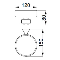 Webert Opera Мыльница с керамической чашей, подвесная, цвет: бронза OA500101065