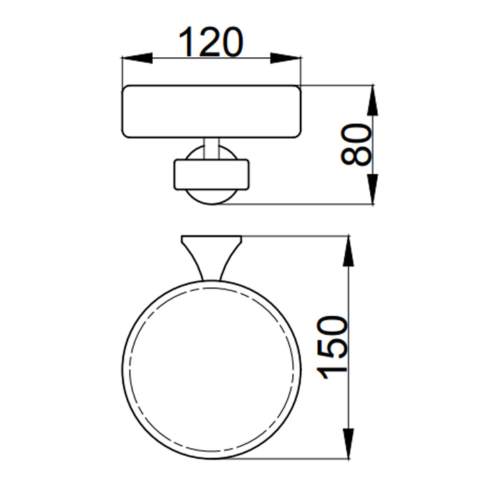 Webert Opera Мыльница с керамической чашей, подвесная, цвет: розовое золото OA500101980