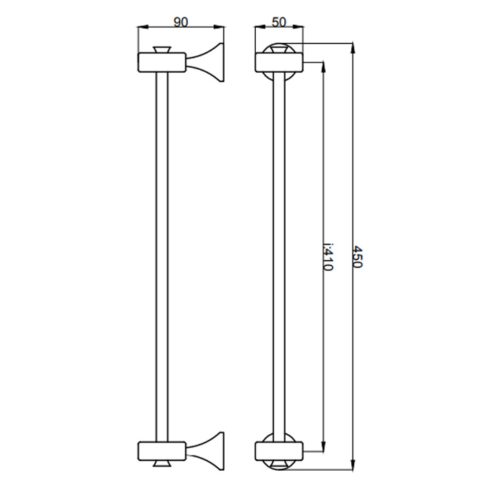 Webert Opera Полотенцедержатель 45 см, цвет: розовое золото OA500501980