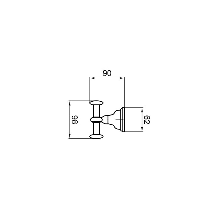 Webert Ottocento Крючок для полотенец, цвет: бронза AM500401065