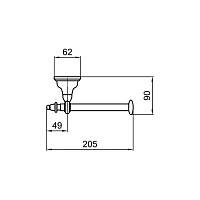 Webert Ottocento Держатель туалетной бумаги, цвет: золото AM500801010