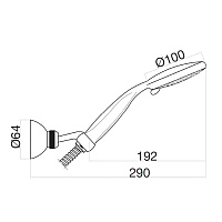 Webert Comfort Душевой гарнитур, настенный, цвет: хром AC0489015