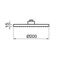 Webert Comfort Верхний душ d20 см, цвет: черный матовый AC1024560BRASS