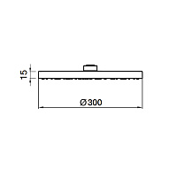 Webert Comfort Верхний душ d30 см, цвет: черный матовый AC1010560BRASS