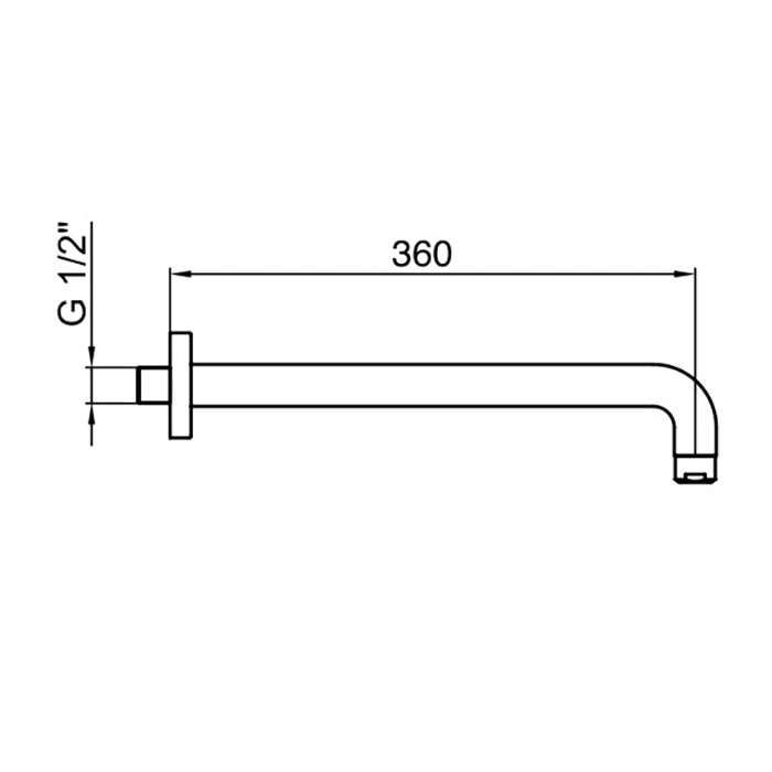 Webert Comfort Кронштейн для верхнего душа, цвет: хром AC1022015