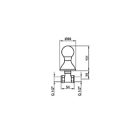 Webert Karenina Вентиль запорный, цвет: бронза/кристалл Swarovski KA690101065