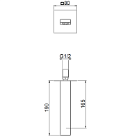Webert Pegaso Излив настенный для душа, цвет: белый матовый AC0327740