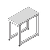 Effegibi Linea Alu Скамейка 1 сегмент 27x48xh45 см, отделка тик HA 65 10 0007