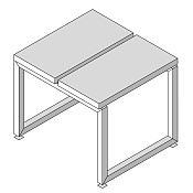 Effegibi Linea Alu Скамейка 2 сегмент 54x48xh45 см, отделка тик HA 65 10 0006