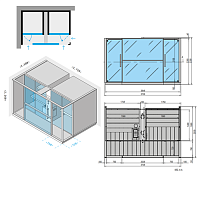 Effegibi Logica Сауна с хаммам и душем, угловая SX, 373x250xh226 см, отделка Soft Sand LO 10 01 0006