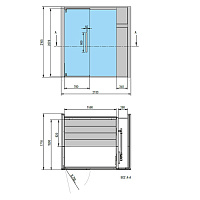 Effegibi One H Filo Сауна 214x171h217 см, угловая SX, цвет White Cloud LO 61 02 0006