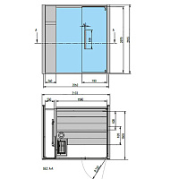 Effegibi One S Filo Сауна 214x171h217 см, в нишу L.H., цвет Soft Sand LO 51 01 0010