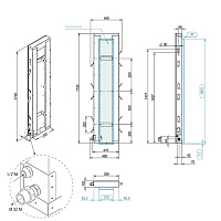 Effegibi Touch&Steam 90 Парогенератор 23х3,7хh167 см, 9 кВт HA CM TS 0022
