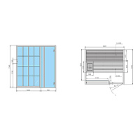 Effegibi Yoku S Door Био-Сауна 202x180h214 см, SX, цвет черный орех BI 70 20 0008