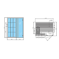 Effegibi Yoku S Shelf Био-Сауна 174x132h214 см, DX, цвет термообработанная древесина BI 70 10 0023