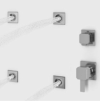 Jacuzzi Bali Душевая кабина с хамамом 120x80xh220 см, 4г/м форсунки, цвет белый/хром BAL12230120