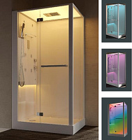 Jacuzzi Bali Душевая кабина, 120x80xh220 см, установка в любой угол, цвет белый/хром BAL12220120