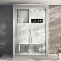Jacuzzi Frame IN2 Душевая кабина 150x110xh224 см, в нишу, DX, цвет белый/хром 9448-274A Dx