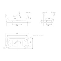 Knief Wall Corner Ванна из Acrylic пристенная 165x75xh58 см, с щелевым перел., цвет: белый глянцевый 0100-255