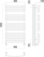 Terminus Марио Полотенцесушитель водяной для гвс 55,5x120h, цвет без покрытия 4670078530752