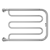 Terminus Фокстрот 1" БШ Полотенцесушитель водяной для гвс 70x53,2h, цвет без покрытия 4620768881077