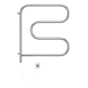 Terminus F-образный Полотенцесушитель электрический 60x70h, цвет без покрытия 4620768883897