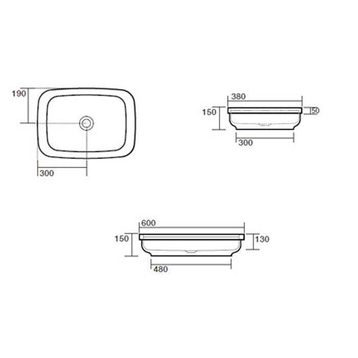 Kerasan Tribeca Раковина встраиваемая сверху/накладная 60х38 см, цвет: Verde matt 514311