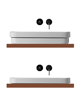 Kerasan Tribeca Раковина встраиваемая сверху/накладная 60х38 см, цвет: Verde matt 514311