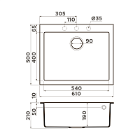 Omoikiri Bosen 61-SA Кухонная мойка Tetogranit 61x50 см, цвет: бежевый 4991211