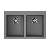 Omoikiri Bosen 80-2-GR Кухонная мойка Tetogranit 80x53 см, цвет: leningrad grey 4993569