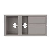 Omoikiri Kitagawa 100-2-GR Кухонная мойка Artceramic 100x51 см, цвет: leningrad grey 4993804