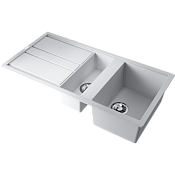 Omoikiri Kitagawa 100-2-WH Кухонная мойка Artceramic 100x51 см, цвет: белый 4993803