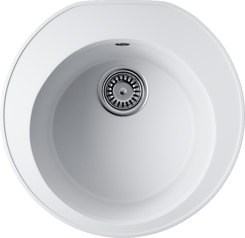 Omoikiri Miya 50-R-WH Кухонная мойка Tetogranit 50,5x49 см, цвет: белый 4993506
