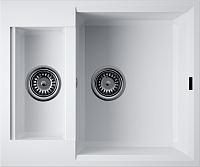 Omoikiri Sakaime 60-2-WH Кухонная мойка Tetogranit 60x50 см, цвет: белый 4993911