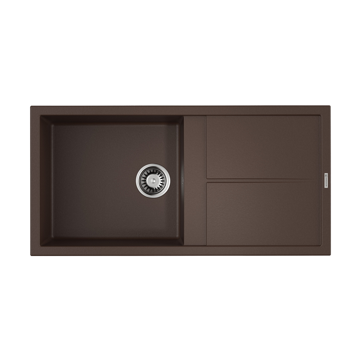 Omoikiri Sumi 100-DC Кухонная мойка Tetogranit 100x50 см, цвет: темный шоколад 4993658