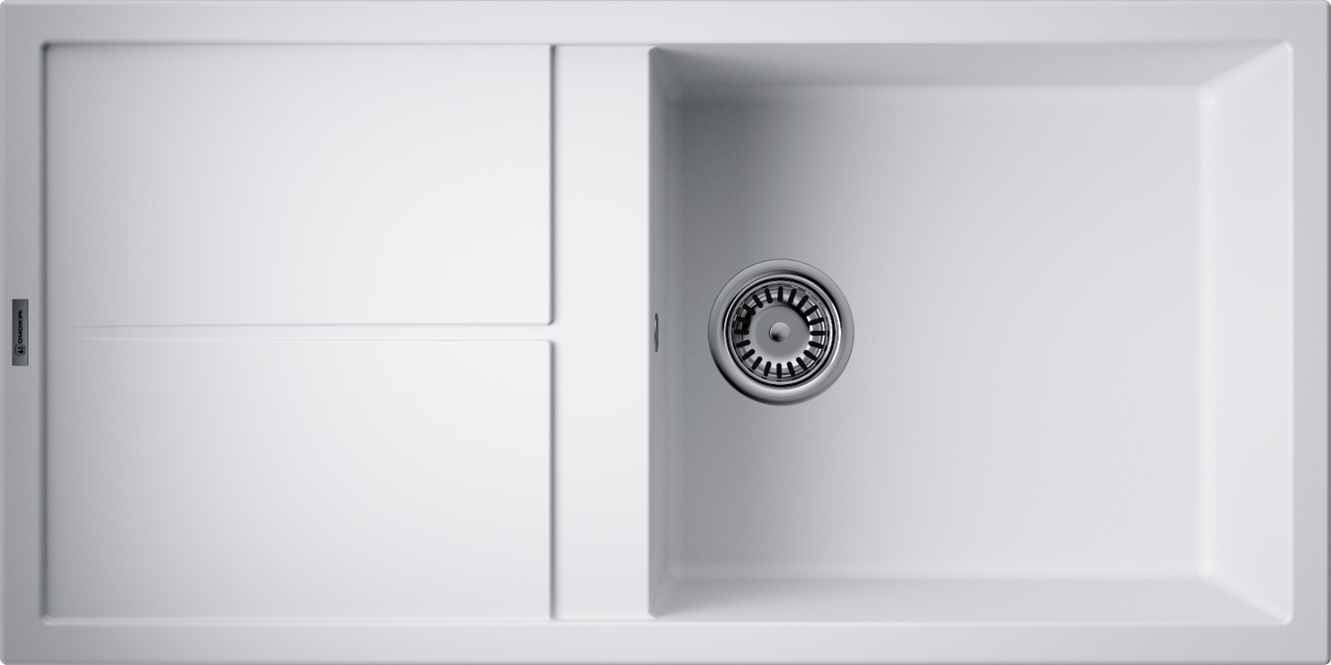 Omoikiri Sumi 100-WH Кухонная мойка Tetogranit 100x50 см, цвет: белый 4993657