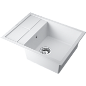 Omoikiri Sumi 65-WH Кухонная мойка Tetogranit 65x50 см, цвет: белый 4993673