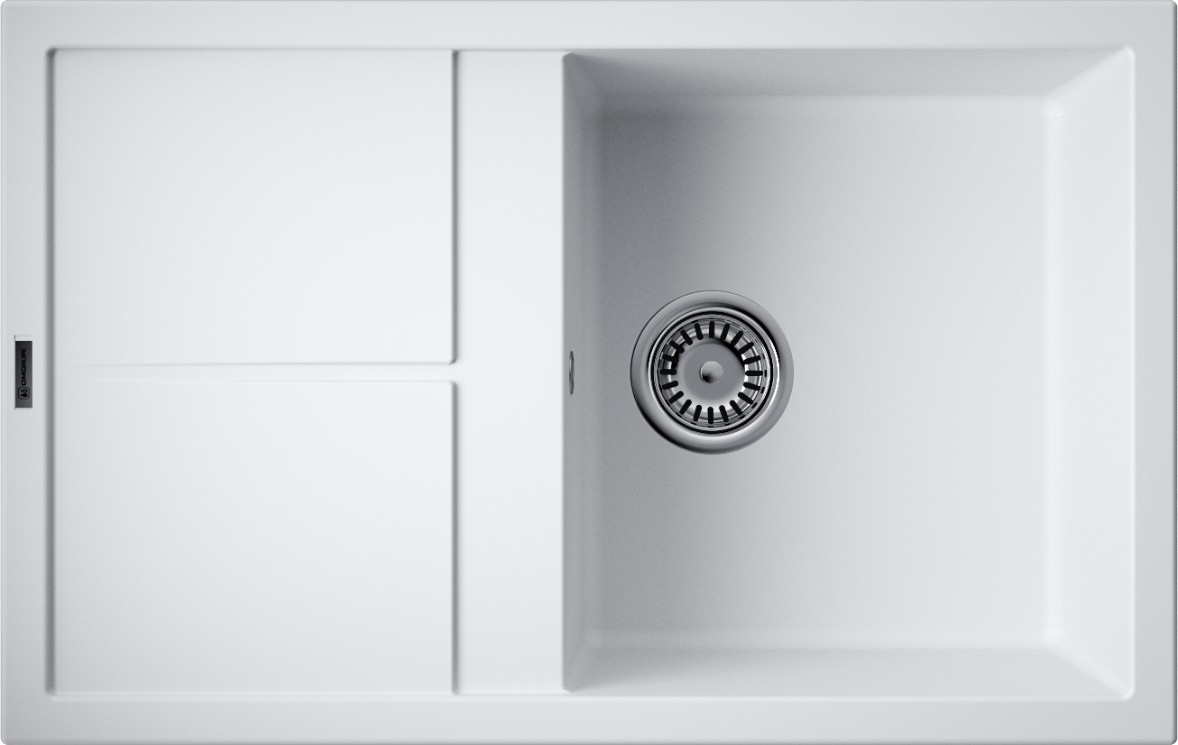 Omoikiri Sumi 79-WH Кухонная мойка Tetogranit 79x50 см, цвет: белый 4993665