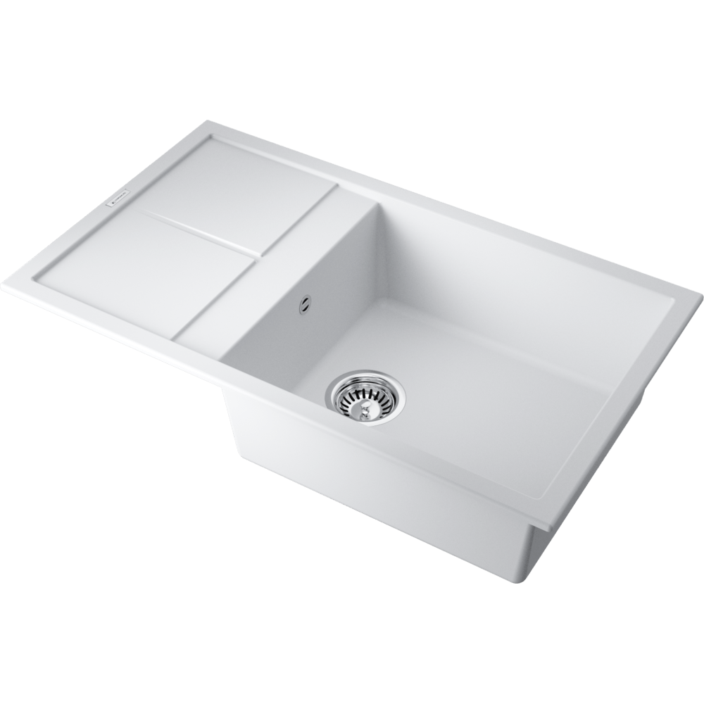 Omoikiri Sumi 86-WH Кухонная мойка Tetogranit 86x50 см, цвет: белый 4993649