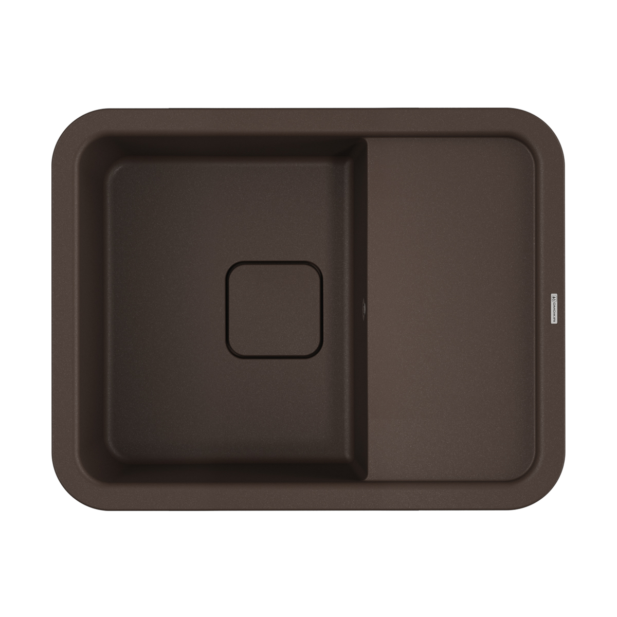 Omoikiri Tasogare 65-DC Кухонная мойка Artgranit 65x51 см, цвет: темный шоколад 4993489