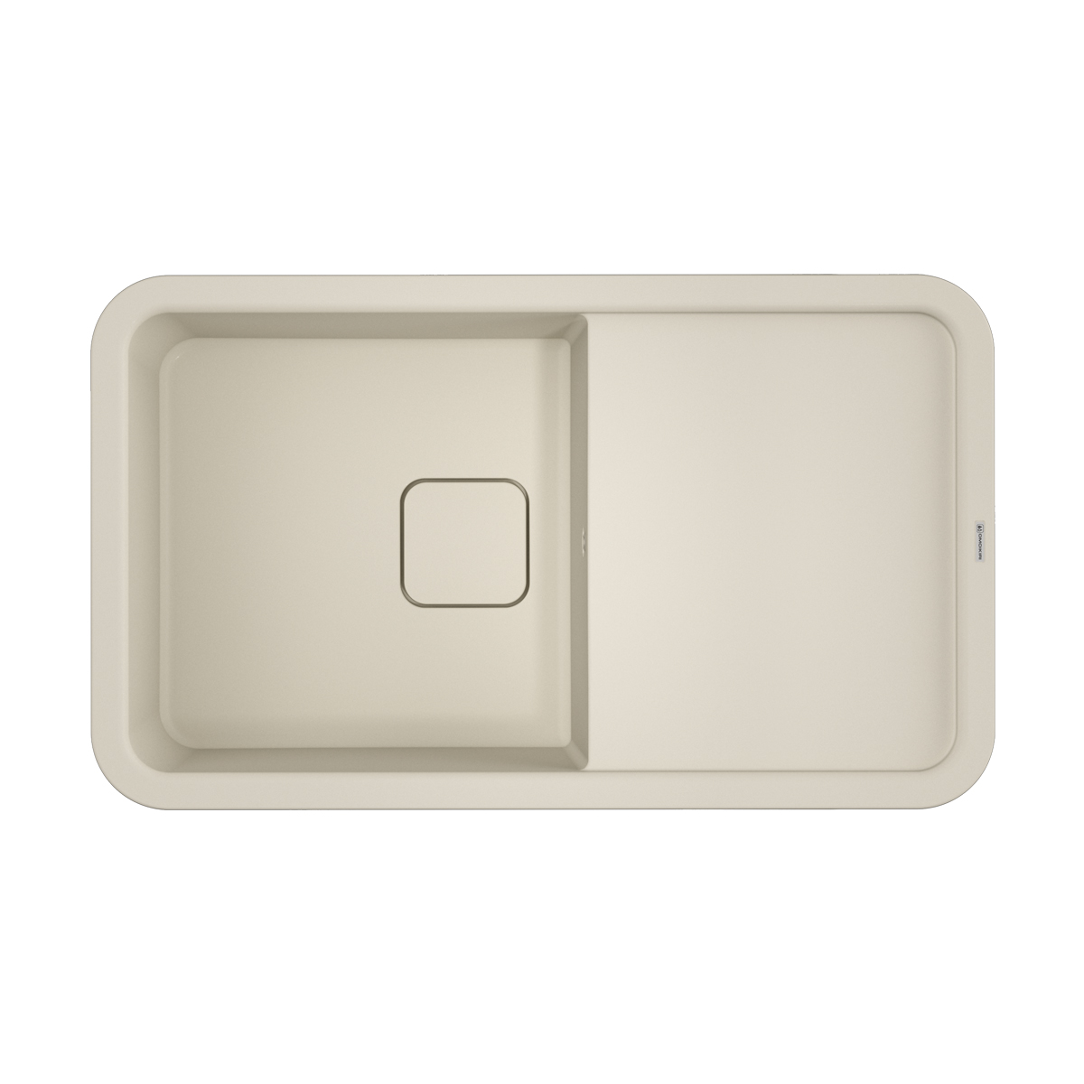 Omoikiri Tasogare 86-PA Кухонная мойка Artgranit 86x51 см, цвет: пастила 4993457