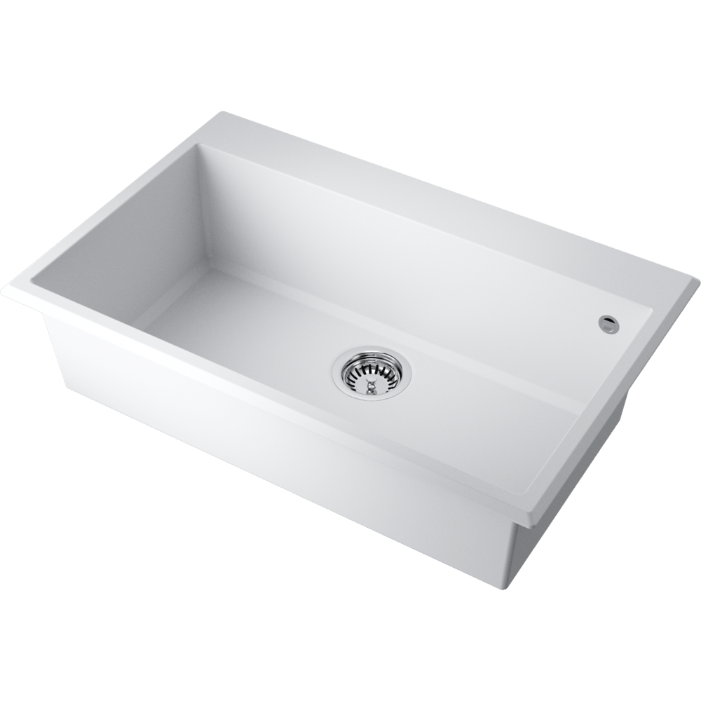 Omoikiri Tedori 79-WH Кухонная мойка Tetogranit 79x51 см, цвет: белый 4993951