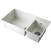 Omoikiri Tedori 85-2-U-WH Кухонная мойка Tetogranit 85x46,5 см, цвет: белый 4993943