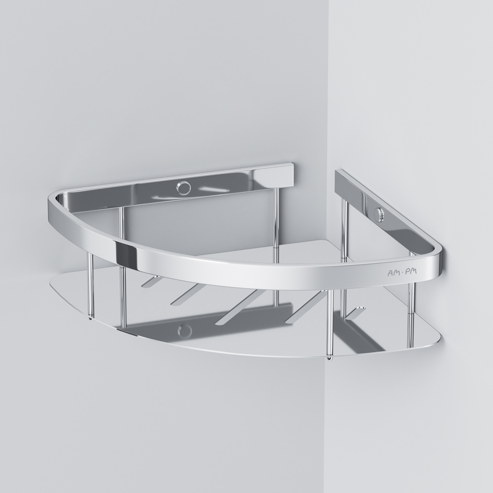 Am.Pm Sense L Полка подвесная 30 см, угловая, цвет: хром глянцевый A7454100