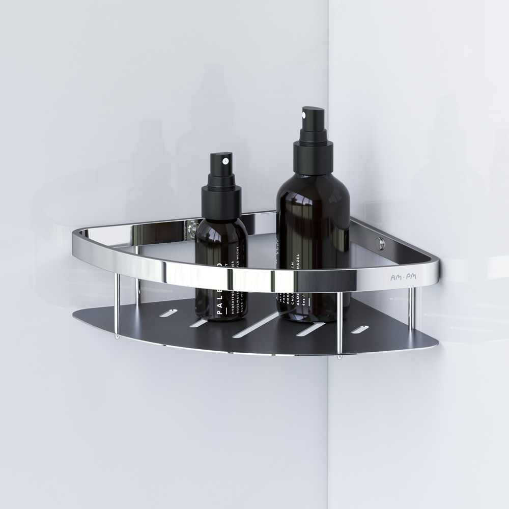 Am.Pm Sense L Полка подвесная 30 см, угловая, цвет: хром глянцевый A7454100