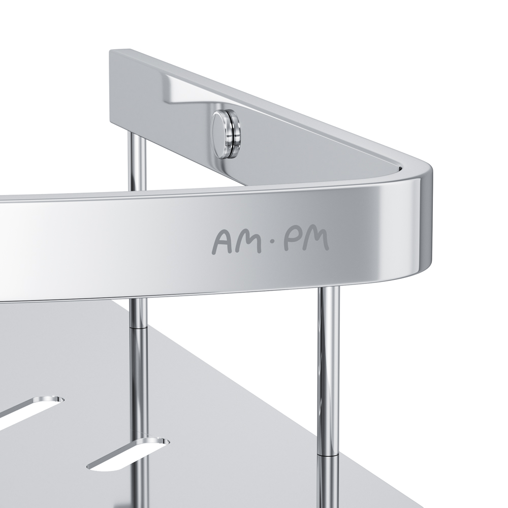 Am.Pm Sense L Полка подвесная 30 см, угловая, цвет: хром глянцевый A7454100